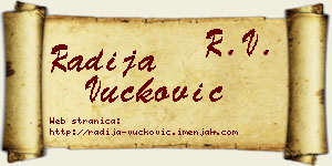 Radija Vučković vizit kartica